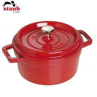 ご予約】 Staub ストウブ ピコ ココットラウンド 20cm チェリーレッド ...