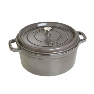 ご予約】 Staub ストウブ ピコ ココットラウンド 28cm グレー ※ - IKESHO