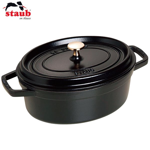 ご予約】 Staub ストウブ ピコ ココットオーバル 27cm ブラック