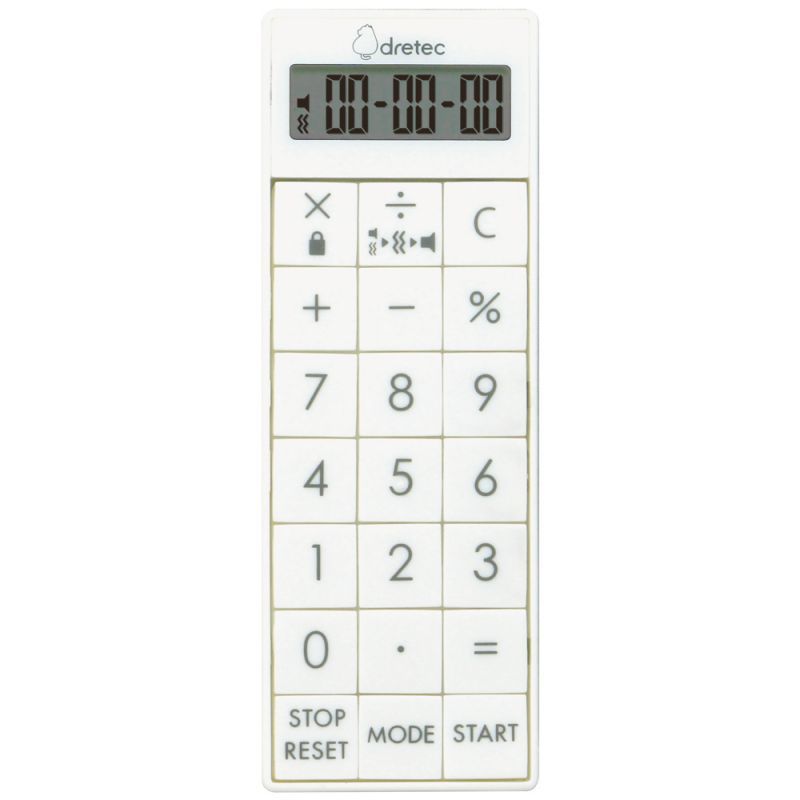 時計付電卓バイブタイマーCL-126 ホワイト