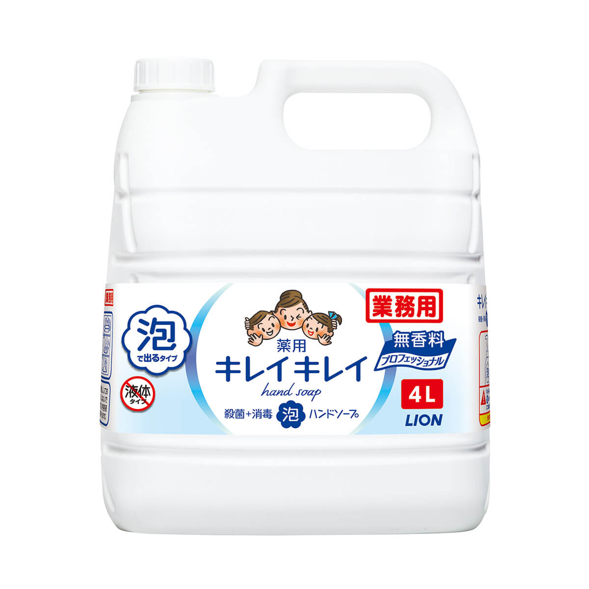 キレイキレイ薬用泡ハンドソープ　無香料　4L