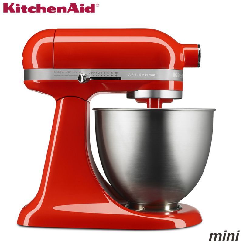 【終売】KitchenAid　キッチンエイド　ミニスタンドミキサー　3.3L　9KSM3311XHT【レッド】