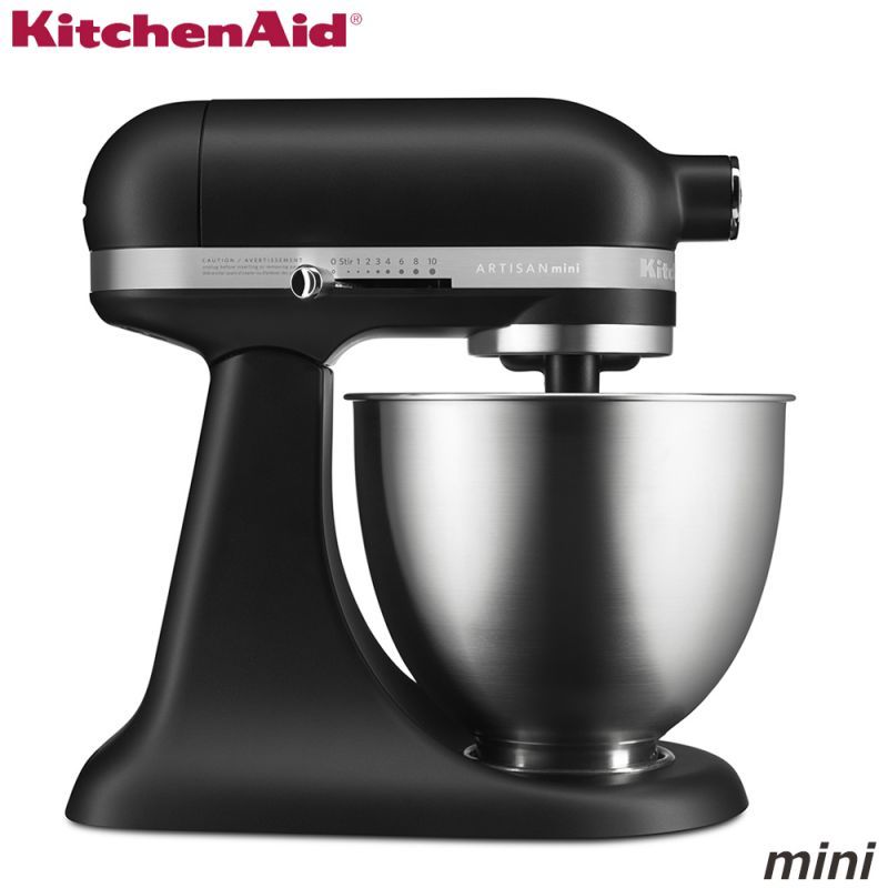 KitchenAid　キッチンエイド　ミニ　スタンドミキサー　3.3L　9KSM3311XBM　【マットブラック】（つや消し）