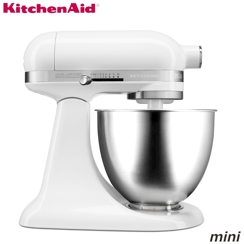 KitchenAid　キッチンエイド　ミニ　スタンドミキサー　3.3L　9KSM3311XWH　【ホワイト】（ツヤあり）