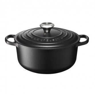 LE CREUSET　ル・クルーゼ　ココットロンド　16cm　マットブラック　※