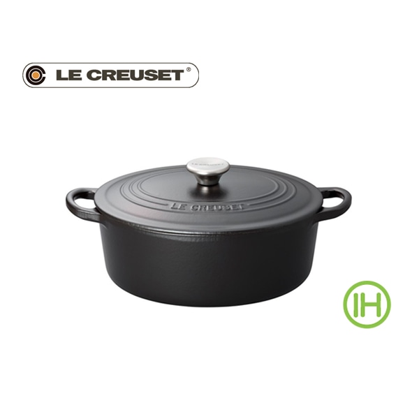 LE CREUSET　ル・クルーゼ　ココットオーバル　25cm　　マットブラック 　※