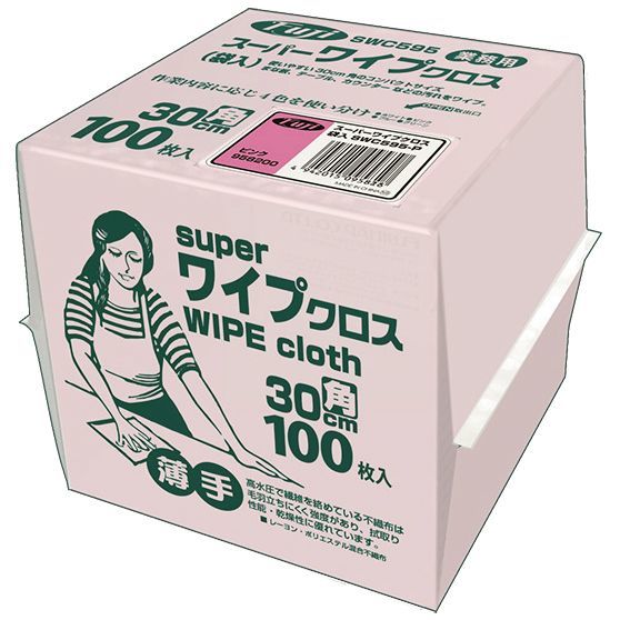 使い捨てカウンタークロス　100枚入×18入パック ピンク